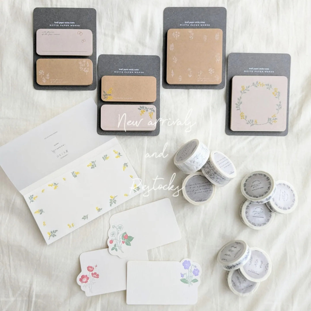 New arrivals and Restocks from Hutte paper works ♡
