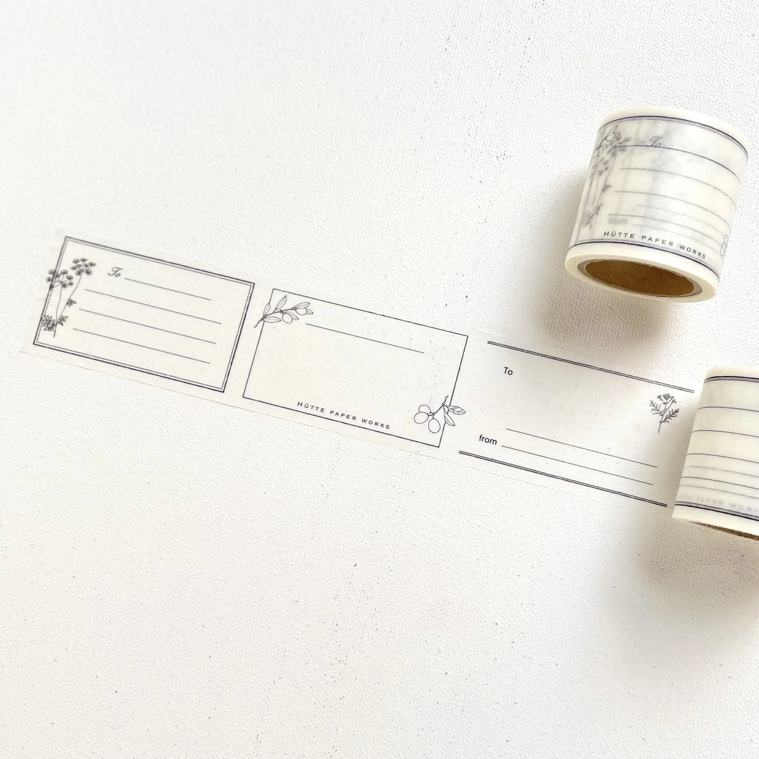 Hutte Paper Works / [easy to write on!] Washi Tape -address label /PMT-099