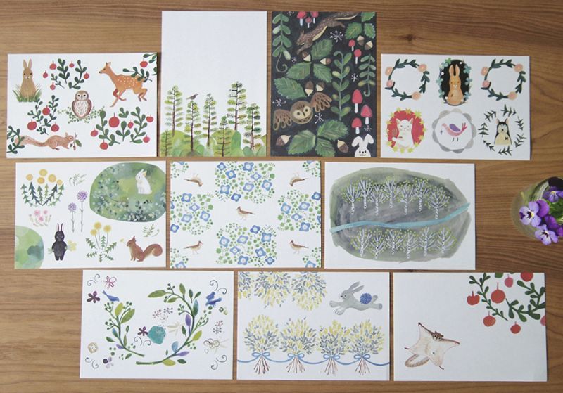 4legs / Mini letter paper<set-A, 10 types x 4 sheets each>