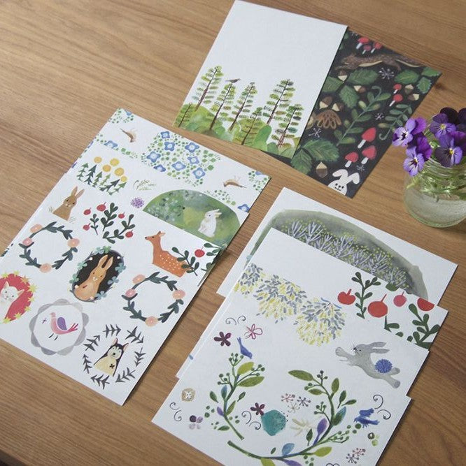 4legs / Mini letter paper<set-A, 10 types x 4 sheets each>