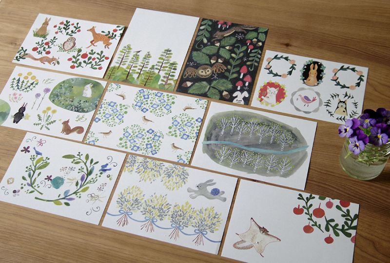 4legs / Mini letter paper<set-A, 10 types x 4 sheets each>