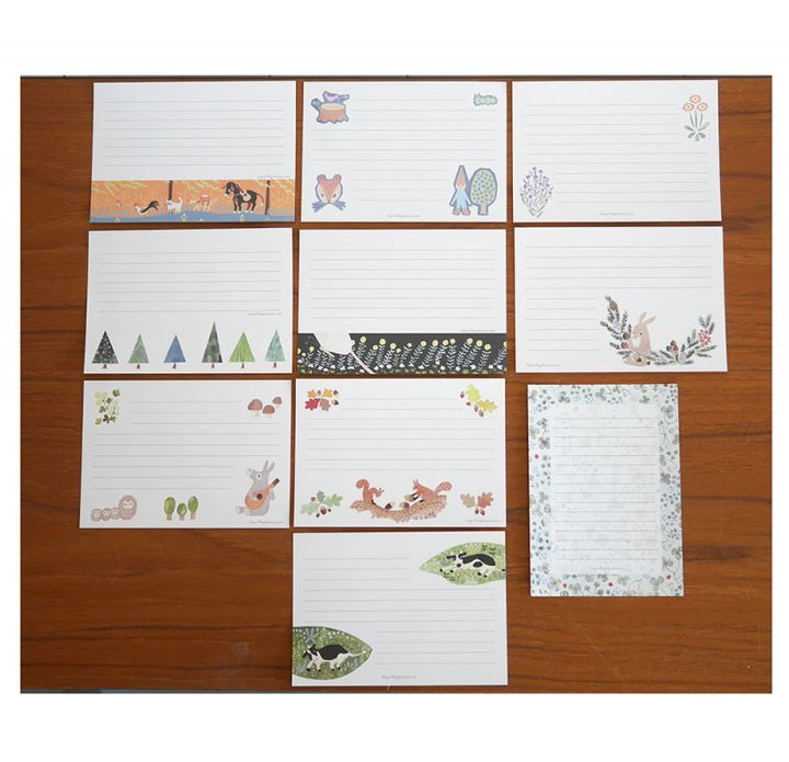 4legs / Mini letter paper<set-B, 10 types x 4 sheets each>