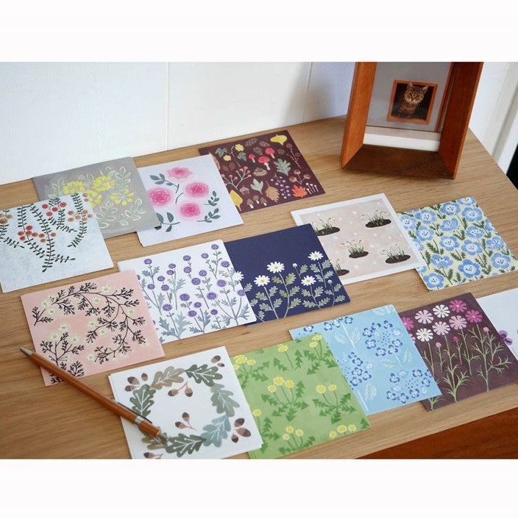 4legs / Botanical Letter Paper <set-A, 14 types x 7 sheets each>
