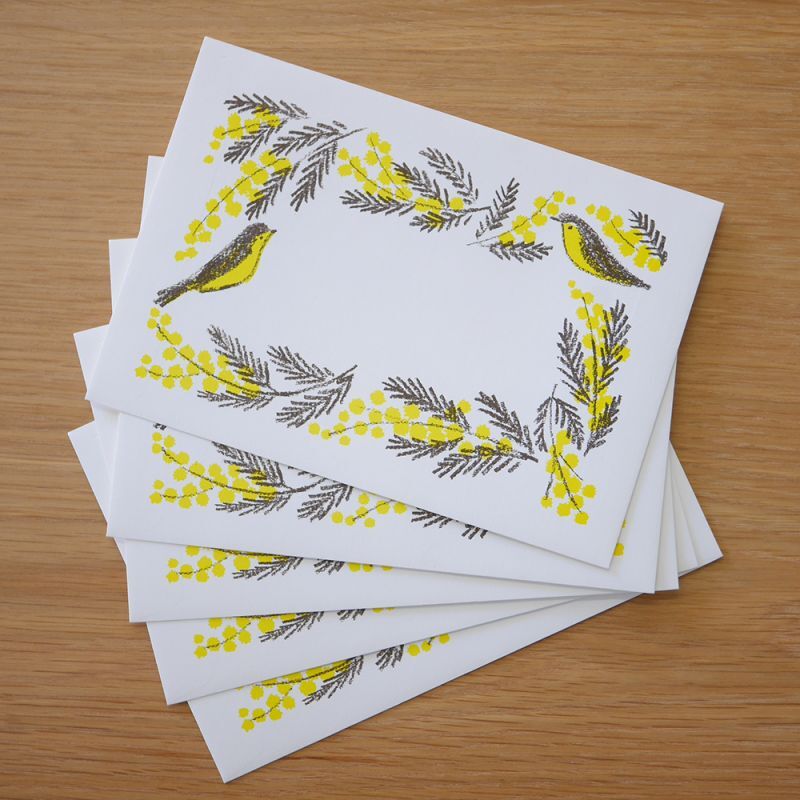 4legs / Envelopes 5sheets <Mimosa and Little Bird >