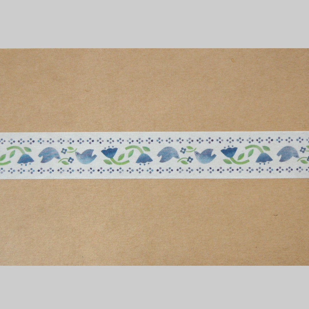Itsuko Naka / Washi Tape -Blue Bird and Blue Flower