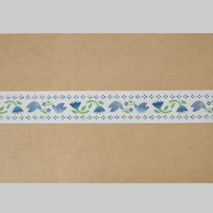 Itsuko Naka / Washi Tape -Blue Bird and Blue Flower