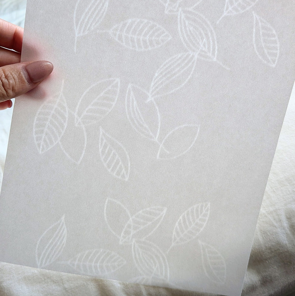Tsujitoku / Japanese Kaishi Paper (Watermarked) - Leaf (Large Size)