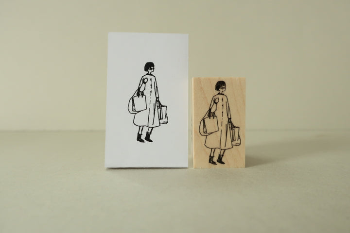 MA7stamp / Rubber Stamp -Fumiko with souvenirs