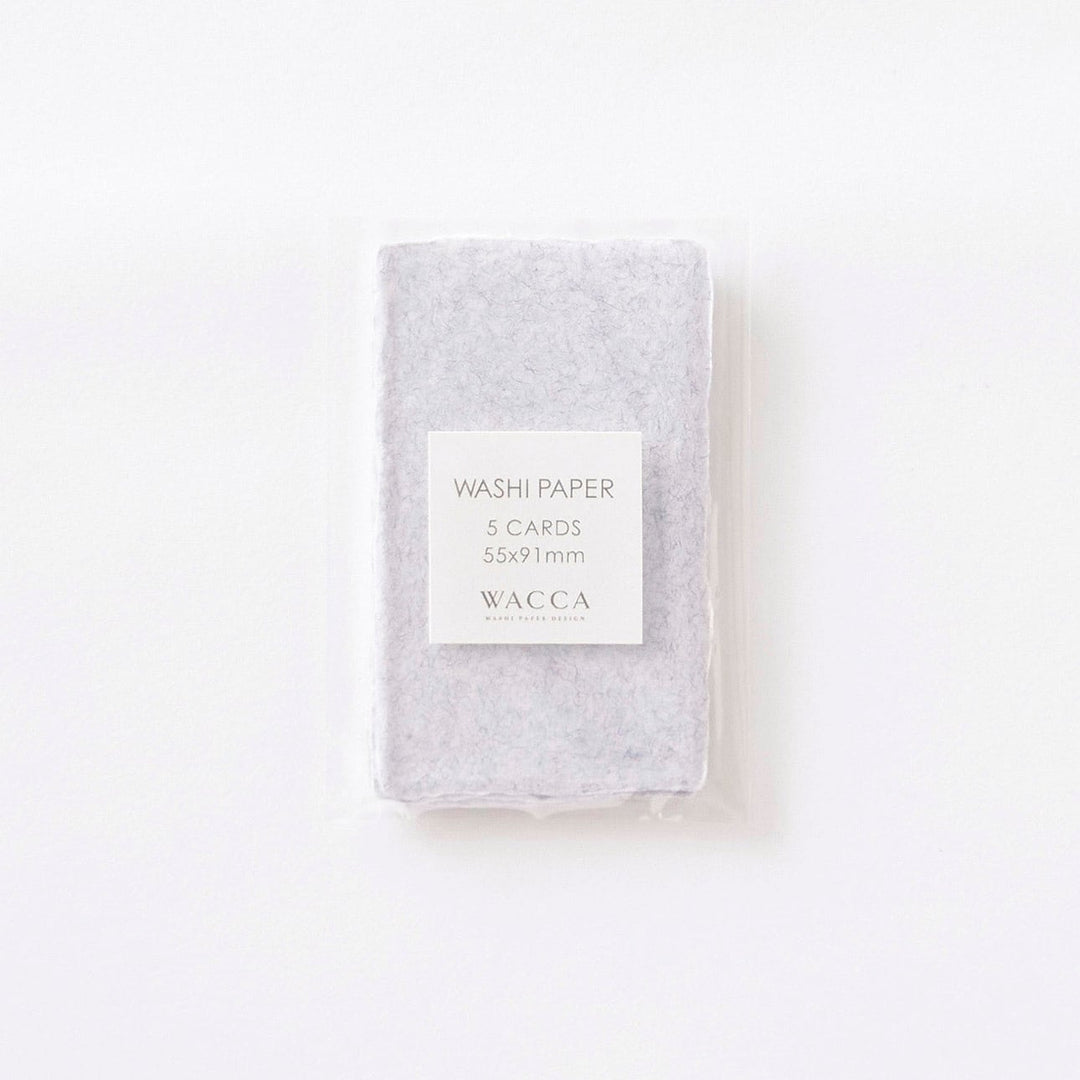 WACCA Handmade deckle edged washi paper card /Mottled NAVY BU35