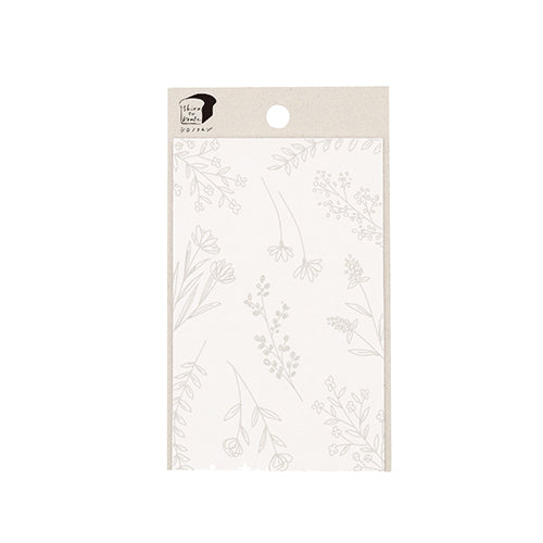 Sticky Note -[White and Kraft] flowers and plants KSHI101
