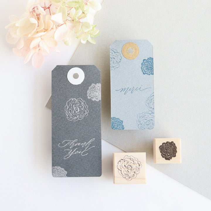 Rubber Stamps -set of peonies (2 stamps)