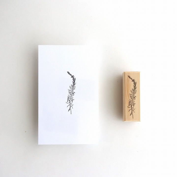 always smile... / Rubber Stamp -sea star fern