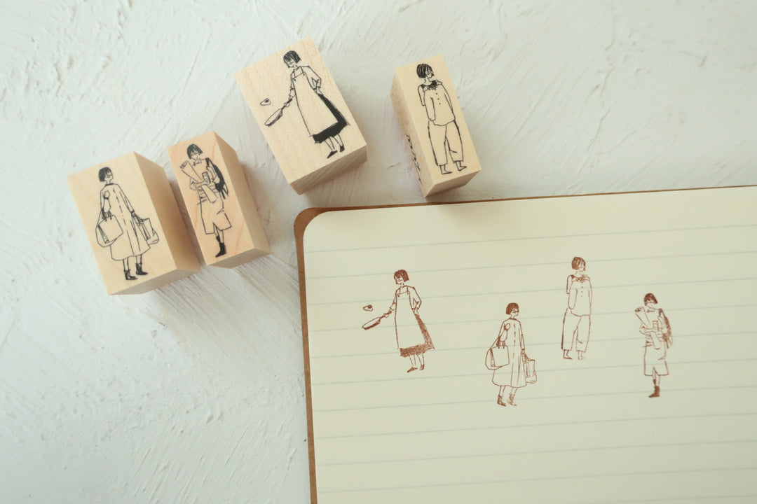 MA7stamp / Rubber Stamp -Fumiko with souvenirs