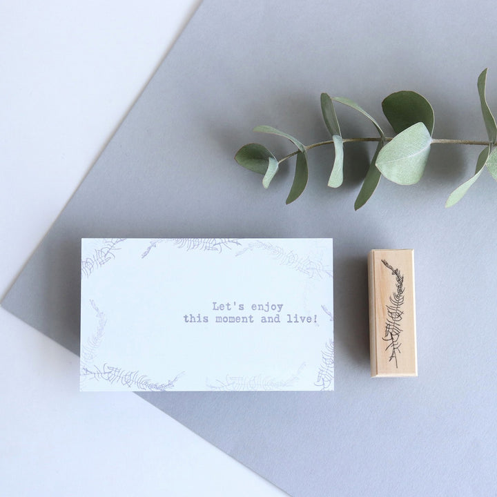 always smile... / Rubber Stamp -sea star fern