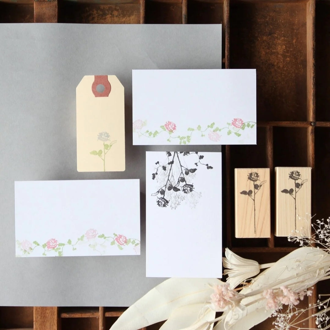 always smile... / Rubber Stamp -Antique rose