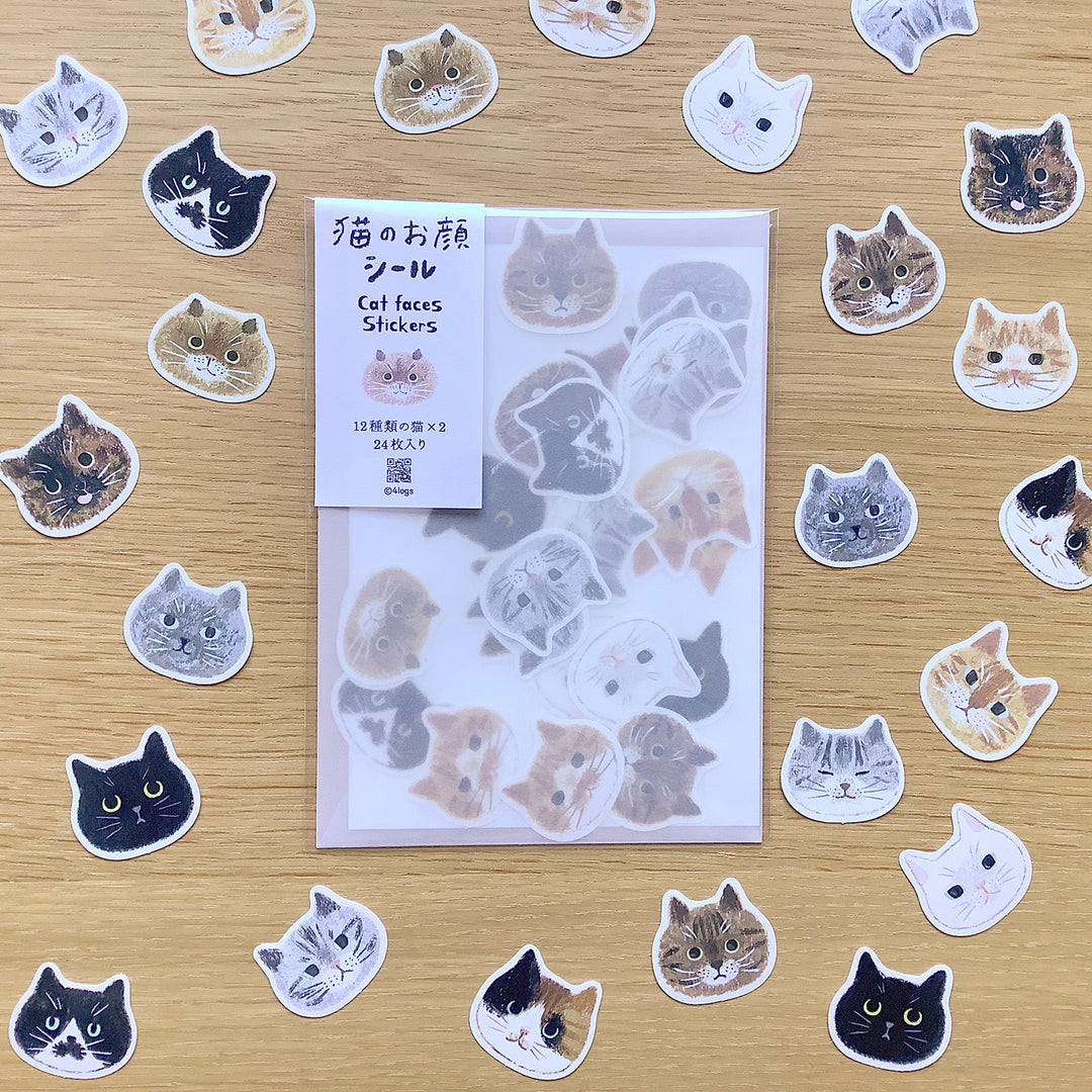 4legs / Stickers -Cat faces