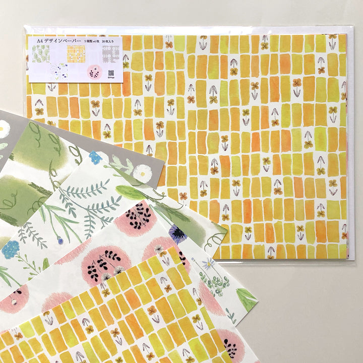 4legs / A4 Design paper <20 sheets / 5 types x 4 sheets>