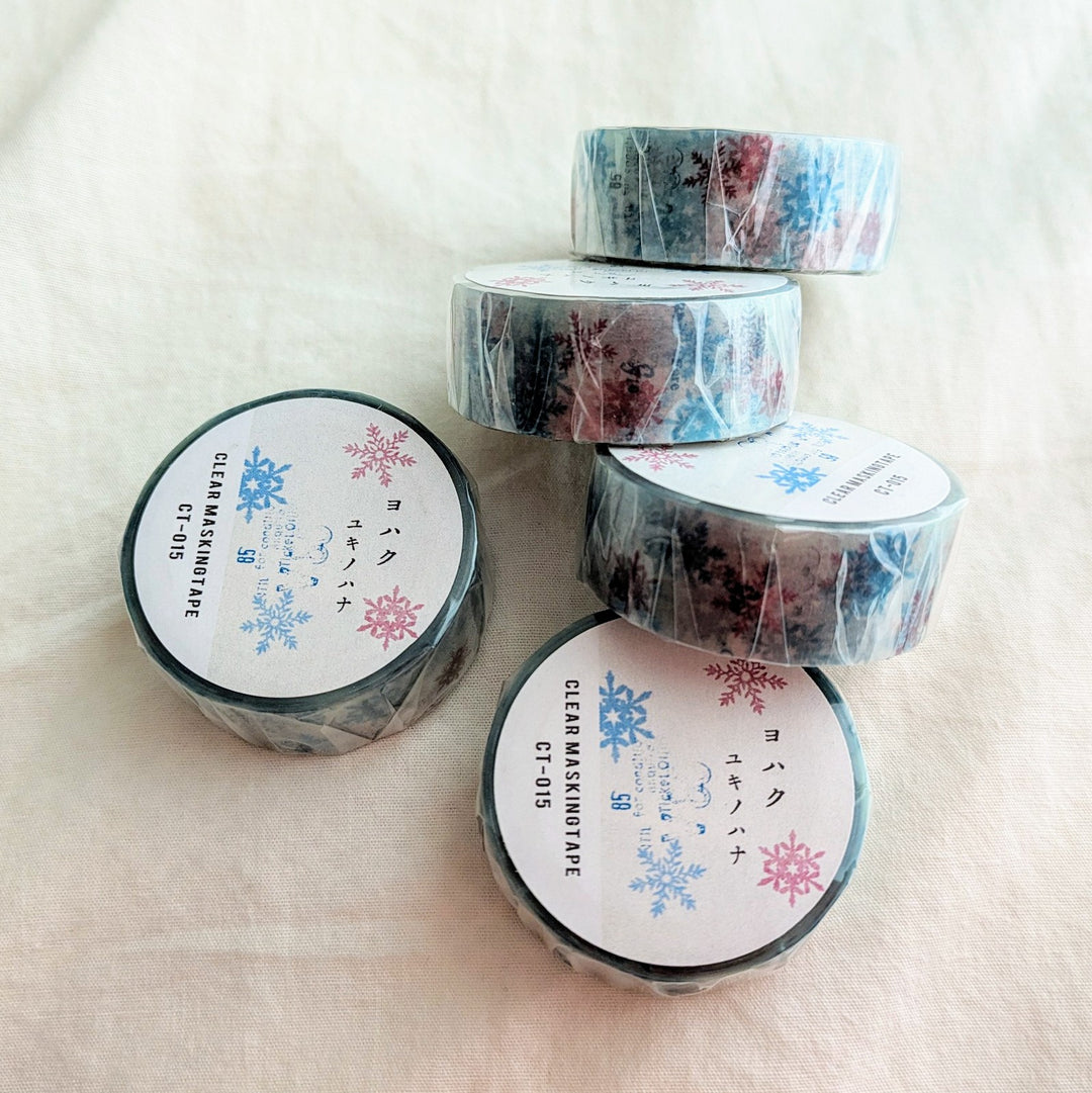 Yohaku Crear Masking Tape -Snow flower CT-015