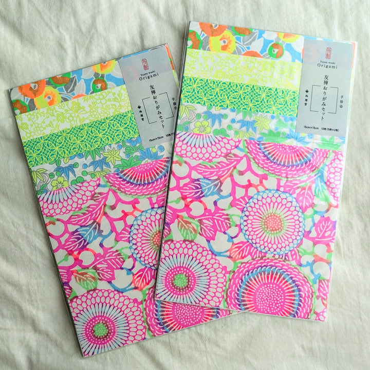 SHOGADO / Patterned Washi Paper (Origami) -Neon-2 29245