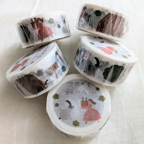 Necktie / Washi Tape -I want a Bunny