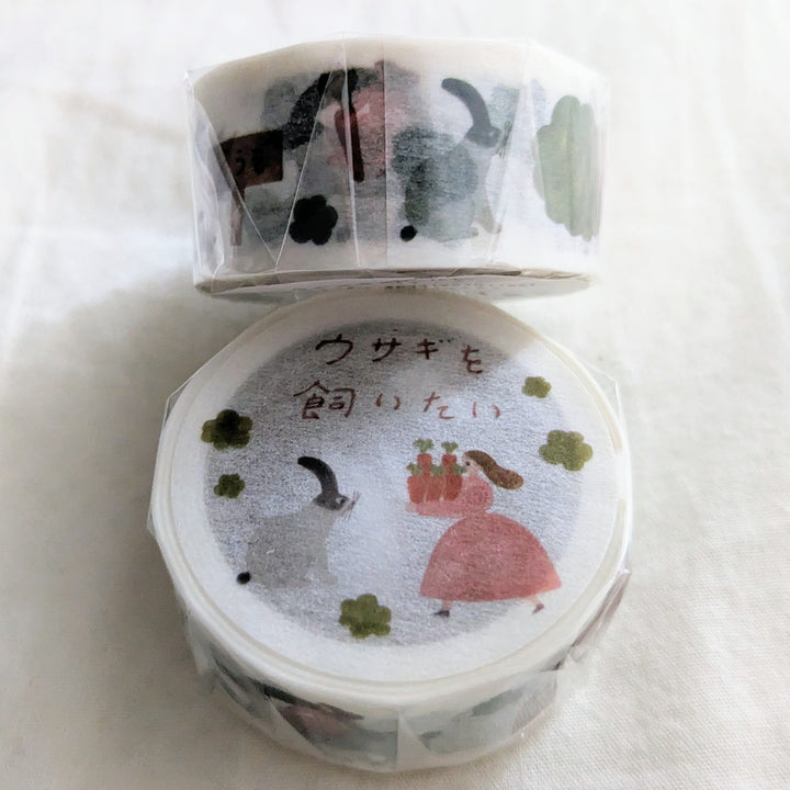 Necktie / Washi Tape -I want a Bunny