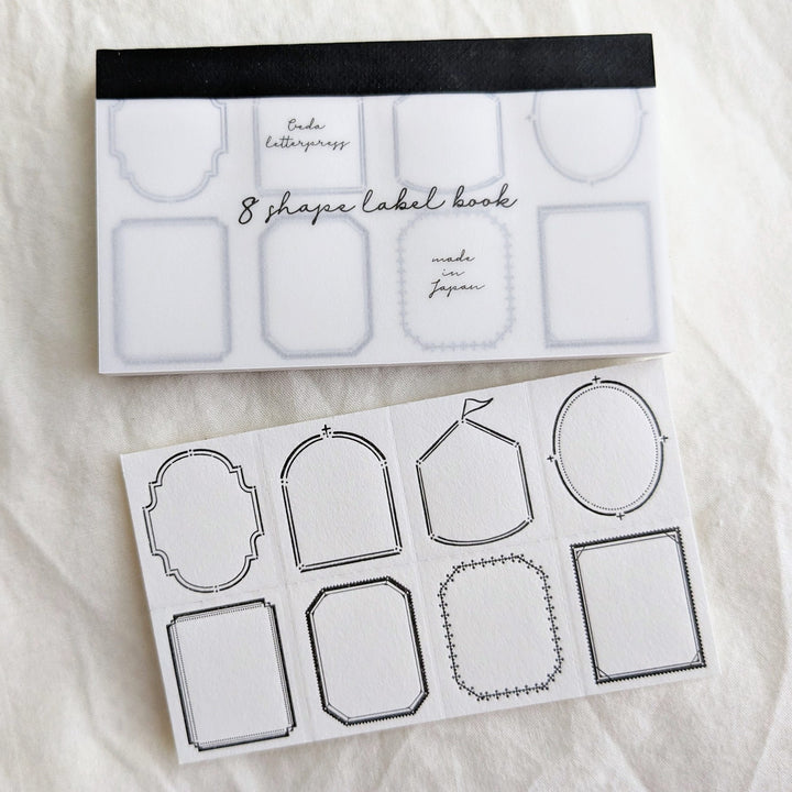OEDA LETTERPRESS / Letterpress 8shape label book Frame/Black