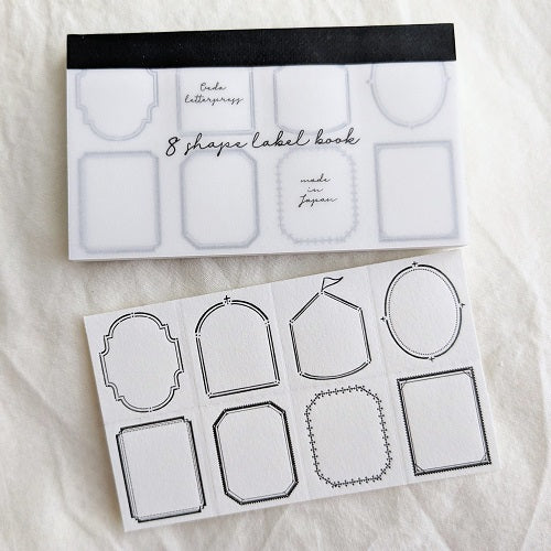 OEDA LETTERPRESS / Letterpress 8shape label book Frame/Black