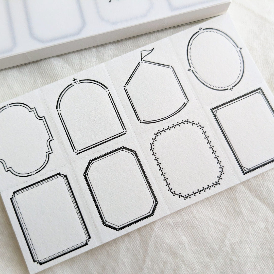 OEDA LETTERPRESS / Letterpress 8shape label book Frame/Black