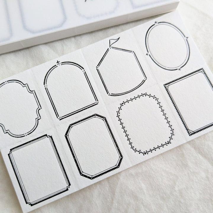 OEDA LETTERPRESS / Letterpress 8shape label book Frame/Black