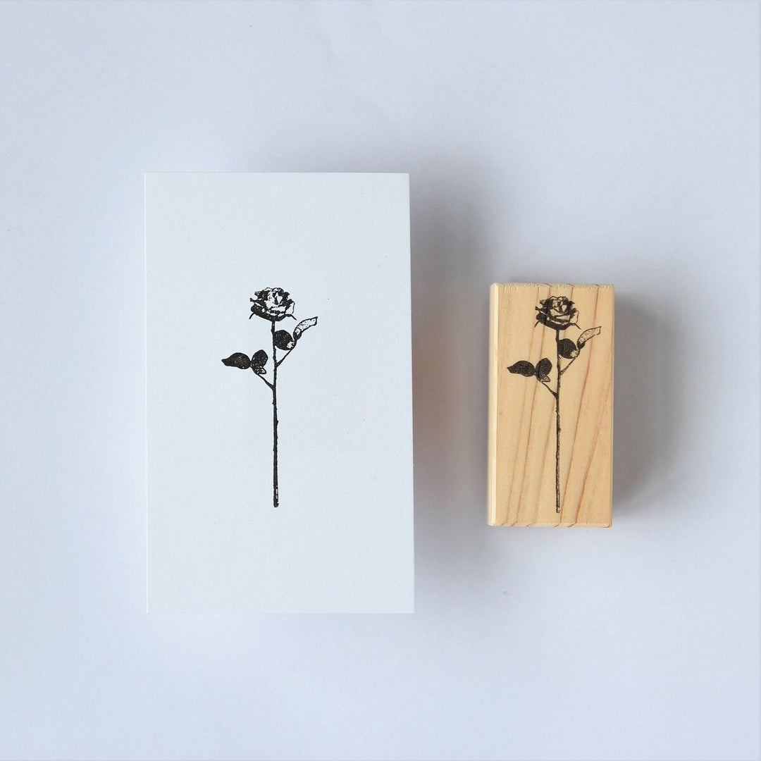 always smile... / Rubber Stamp -Antique rose