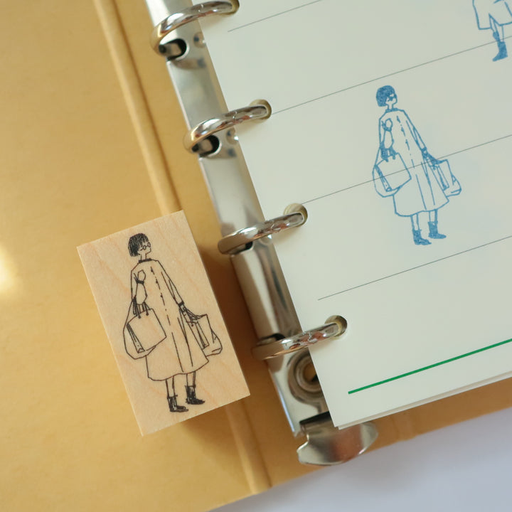 MA7stamp / Rubber Stamp -Fumiko with souvenirs