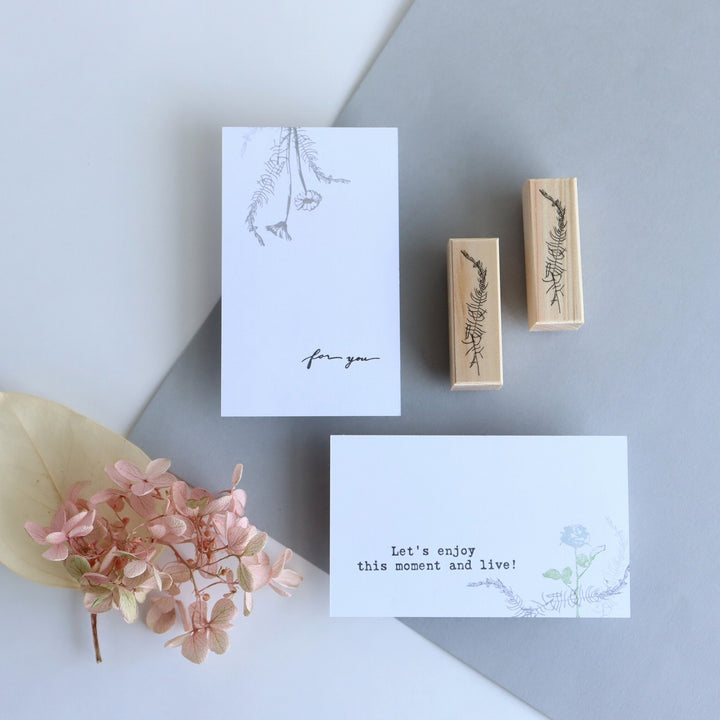 always smile... / Rubber Stamp -sea star fern