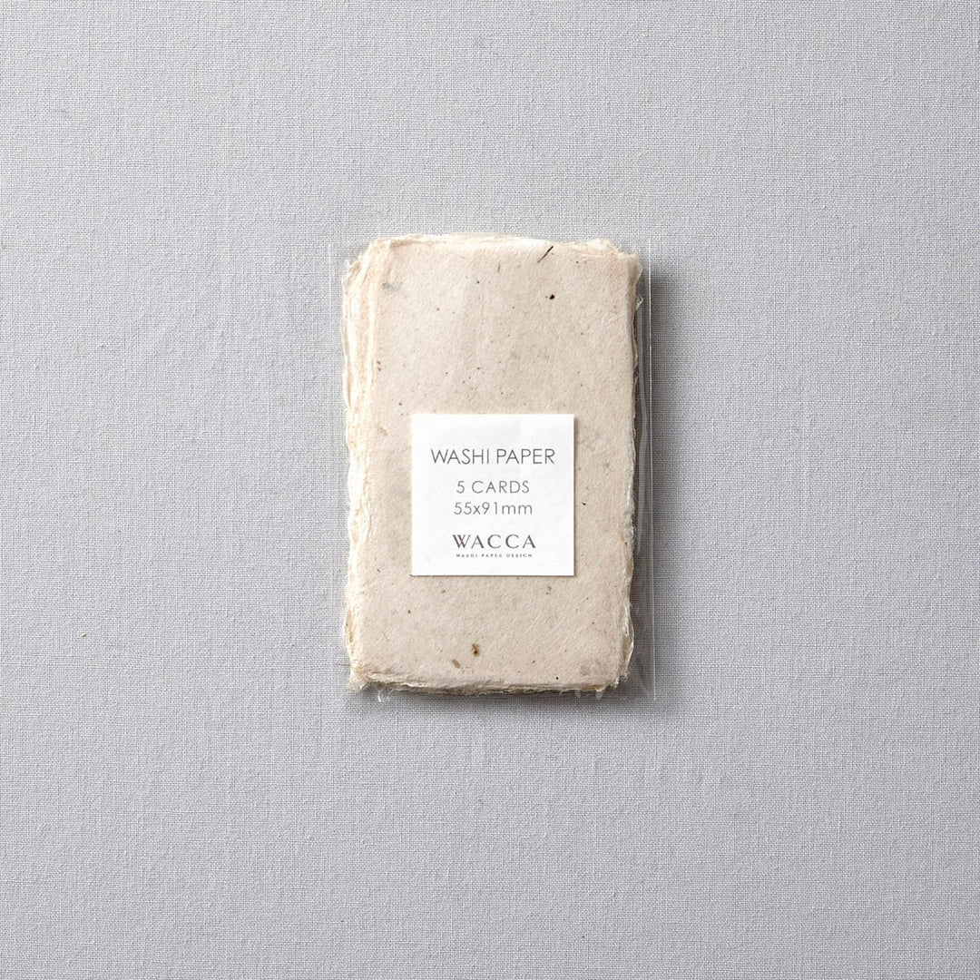 WACCA Handmade deckle edged washi paper card /KAMITSURE BU18