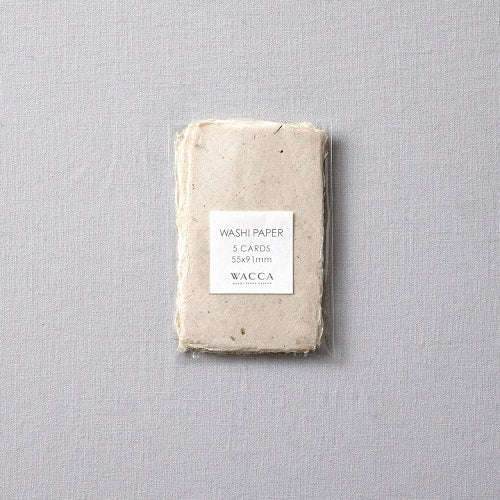WACCA Handmade deckle edged washi paper card /KAMITSURE BU18
