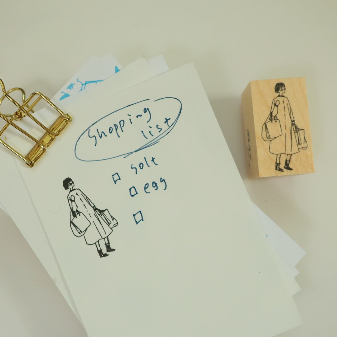 MA7stamp / Rubber Stamp -Fumiko with souvenirs