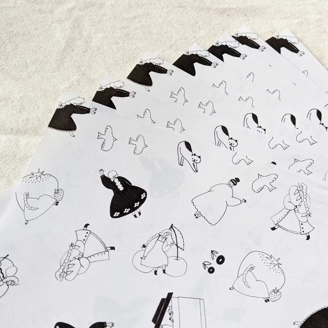 Cotori Cotori / A4 Paper -Monochrome Girl