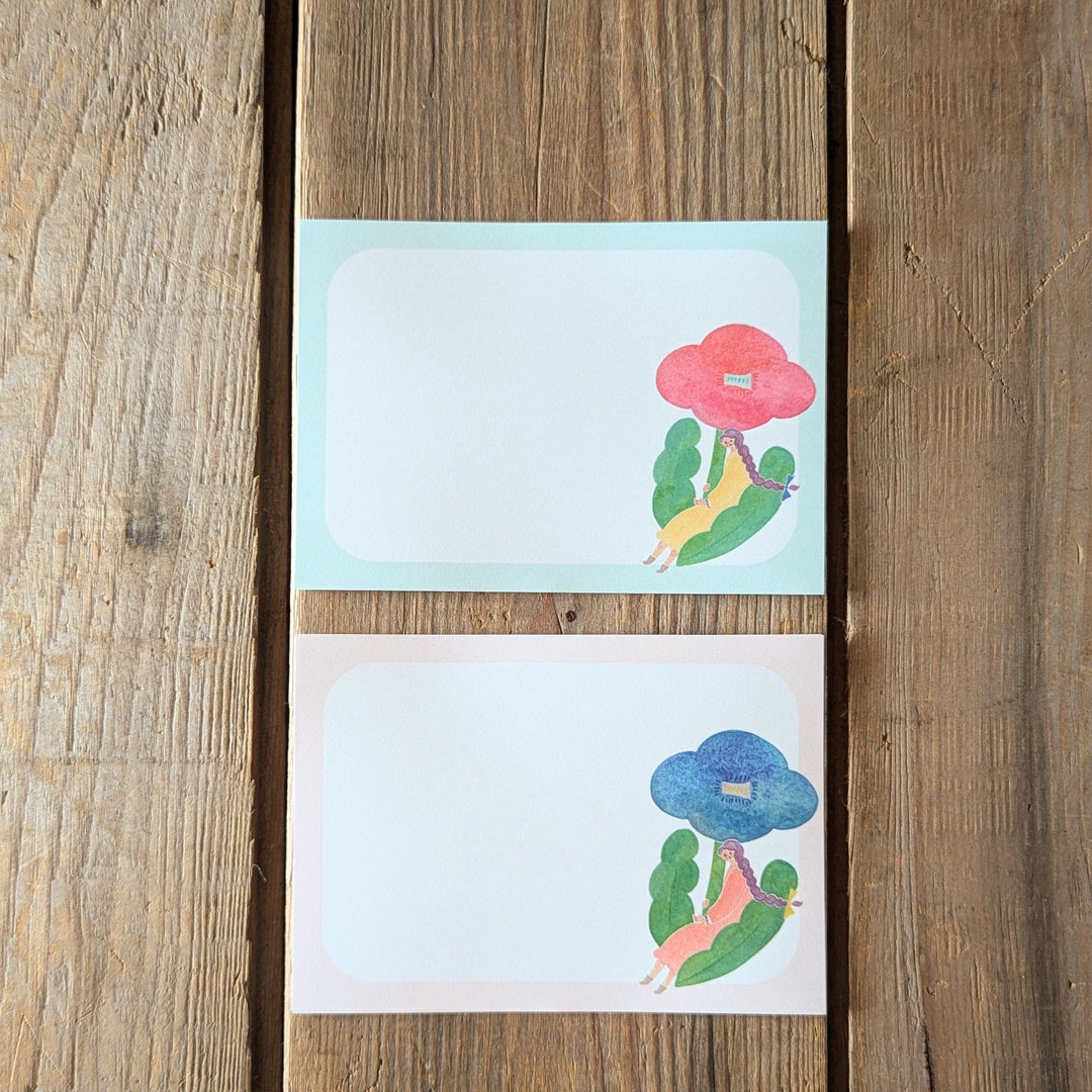 Cotori Cotori / Memo Pad -Girl wrapped in flowers