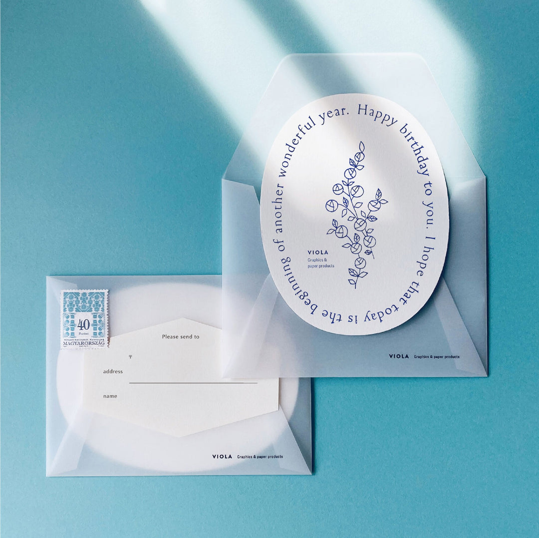 VIOLA / Birthday Card [Blue rose]