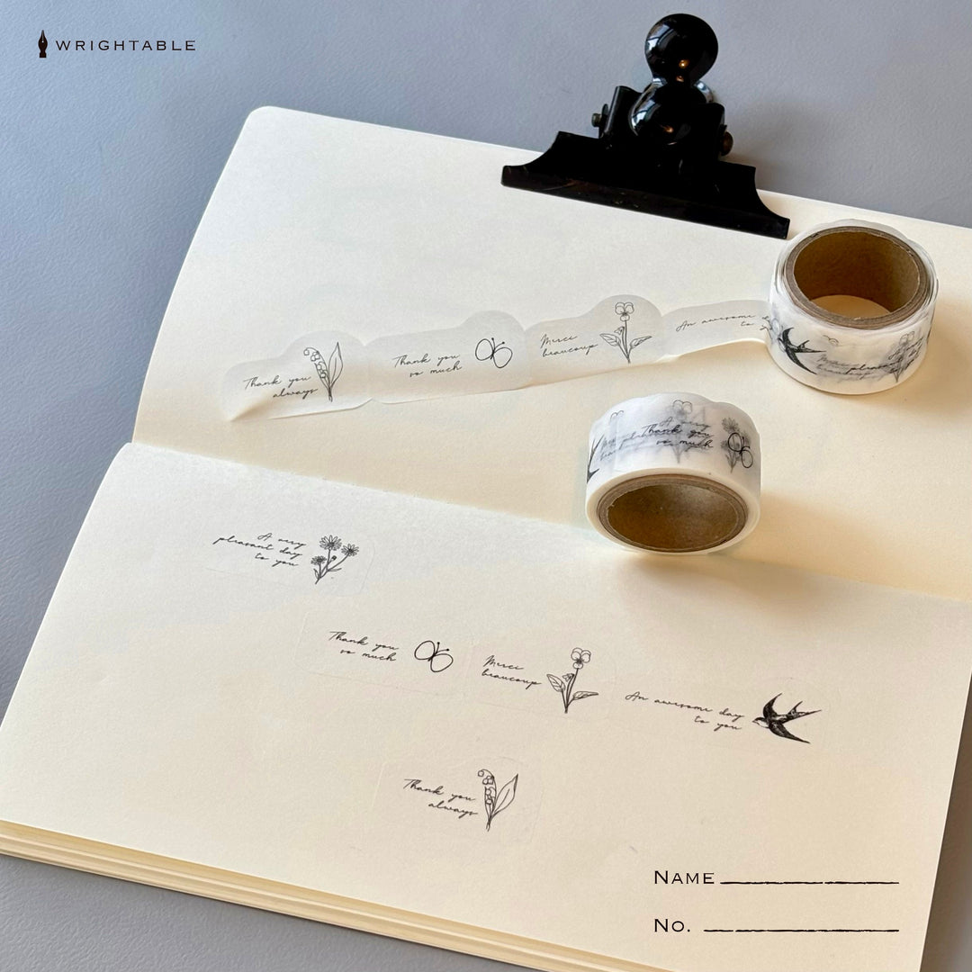 Hutte Paper Works / [easy to write on!] Washi Tape -message PMT-103