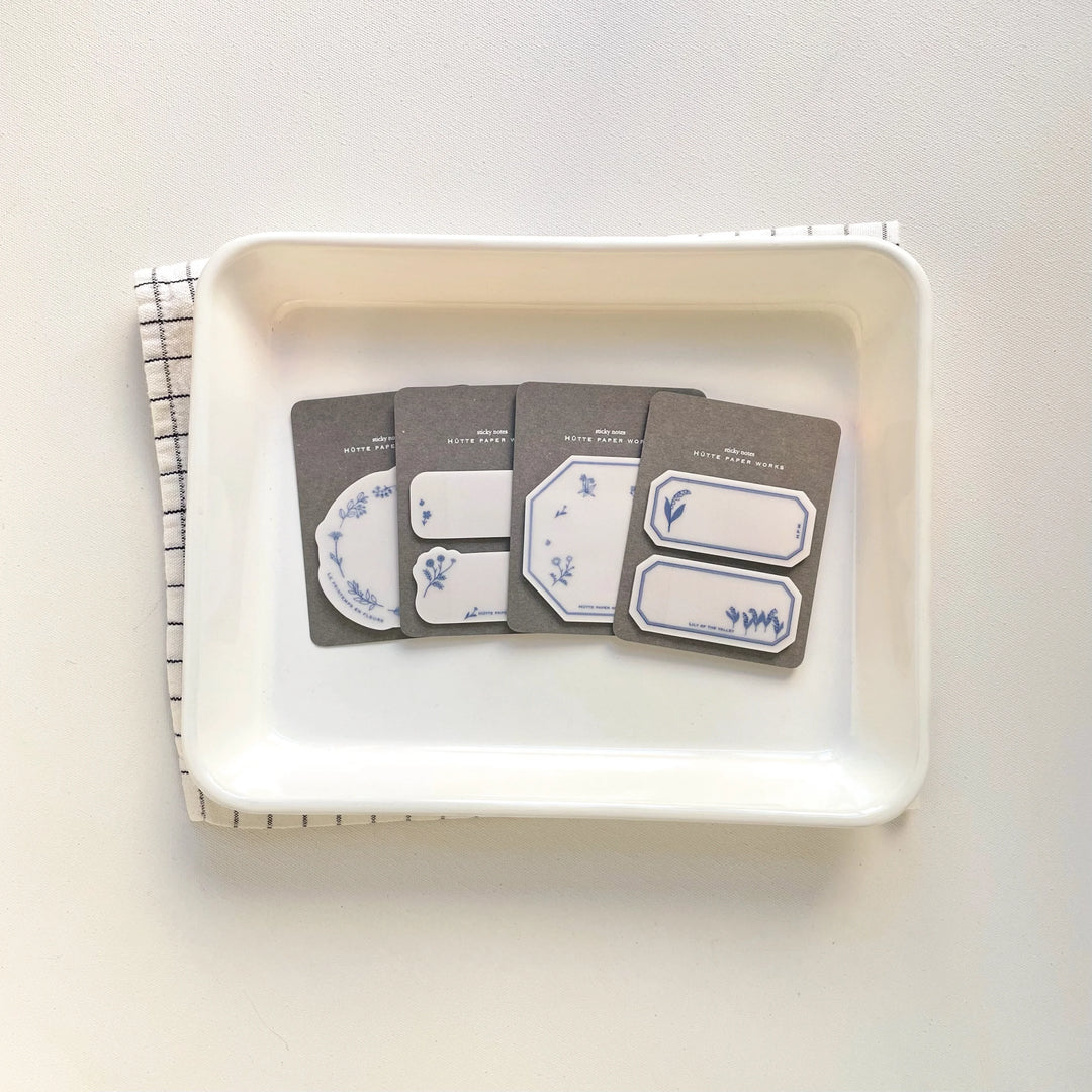 Hutte Paper Works / Tracing Paper Sticky Note -BLUEF LORAL series