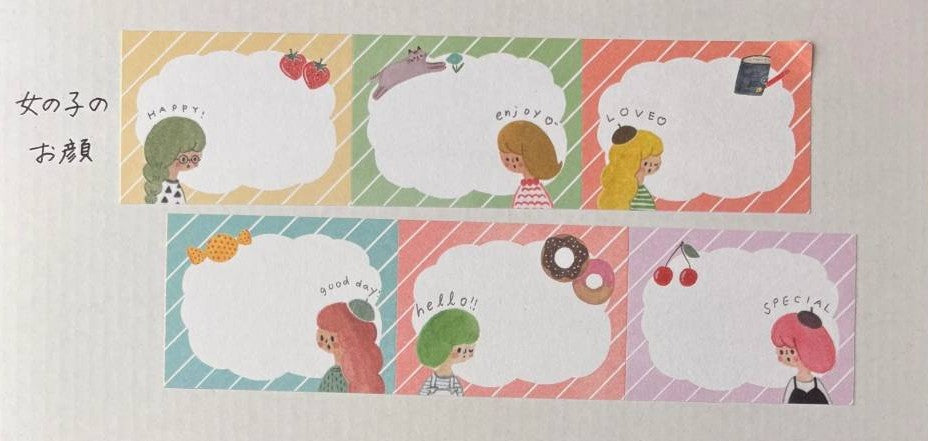 Cotori Cotori / Rolled Sticky Note -Girl’s Face