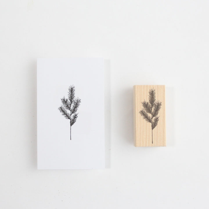 always smile.../ Rubber Stamp -Pine tree