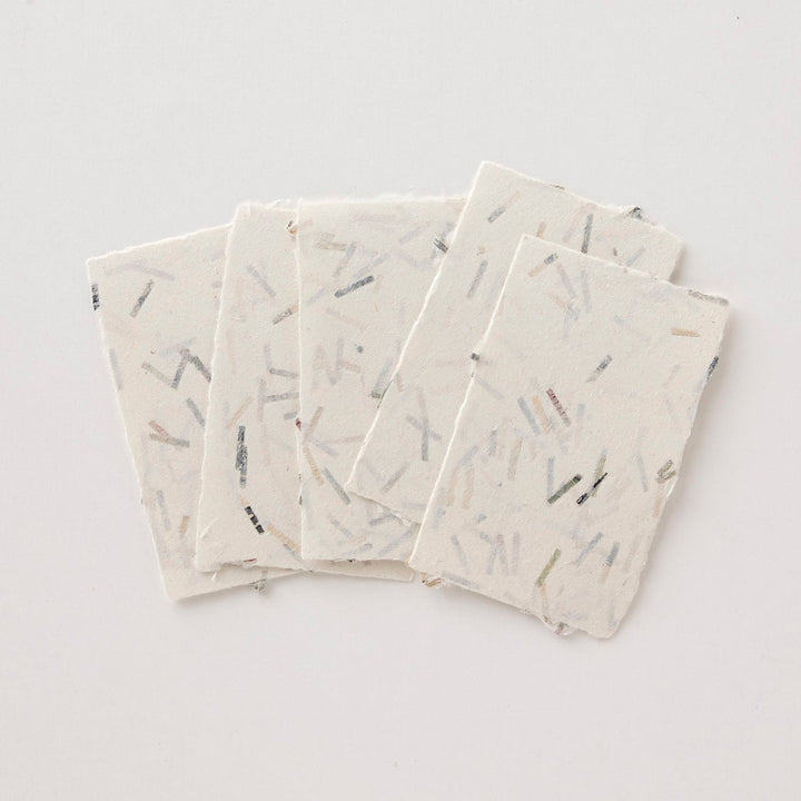 WACCA Handmade deckle edged washi paper card /with Banknote Chip BU36