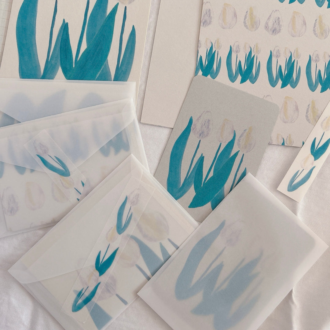 Kisetsu no Tegamiya / Letter and Card Set -Tulips