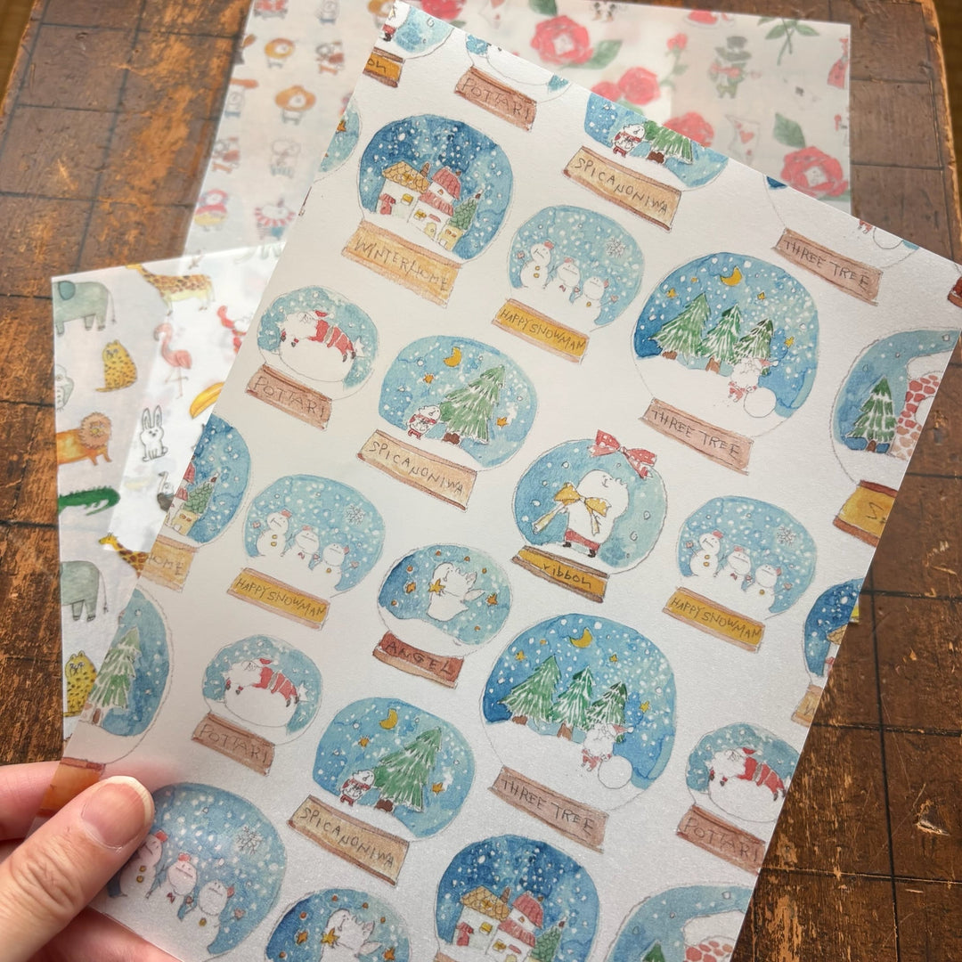 spica garden / Tranceparent Design Paper Set -coffee DS7
