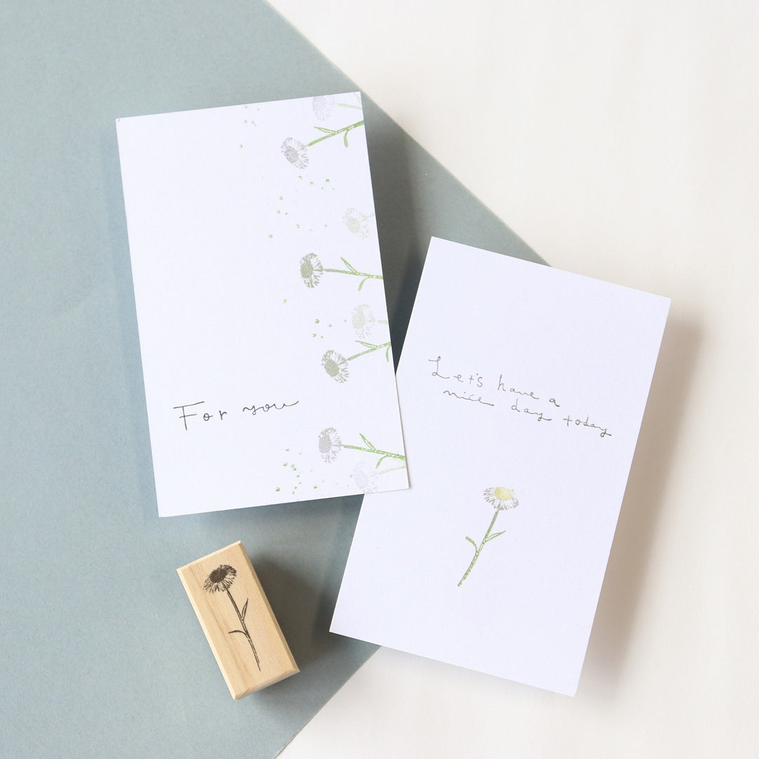 always smiles... / Rubber Stamp -daisy fleabane