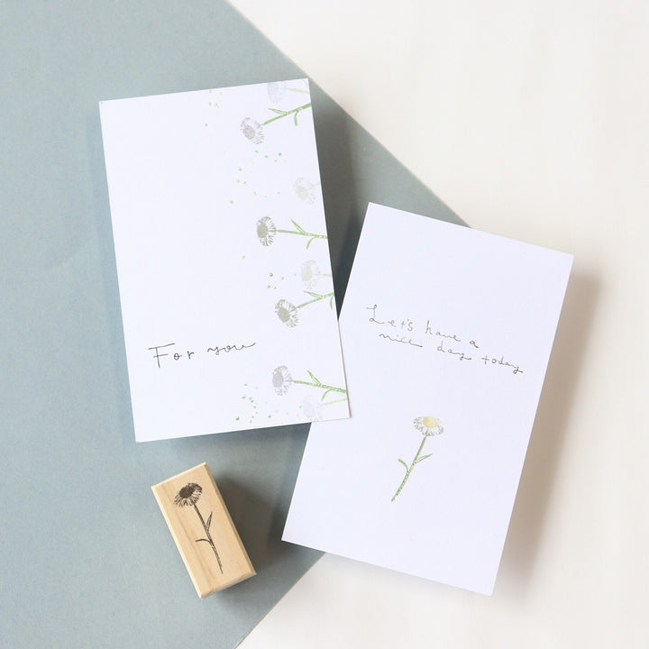 always smiles... / Rubber Stamp -daisy fleabane