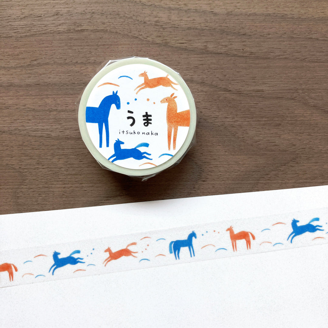 Itsuko Naka / Washi Tape -horses MT_13