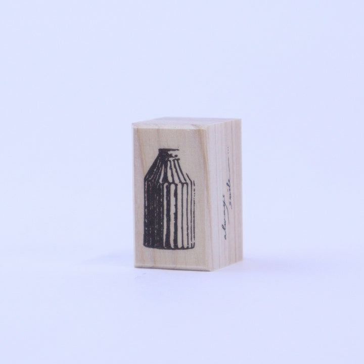 always smiles... / Rubber Stamp -striped vase