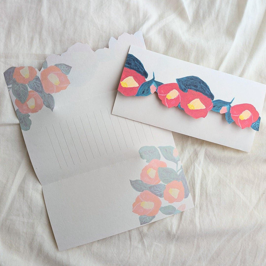 Kisetsu no Tegamiya / Letter Writing Set -Camellia Flowers
